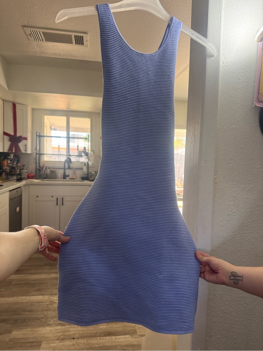 NEW Abercrombie & Fitch Lavender Ribbed Sleeveless Mini Dress
